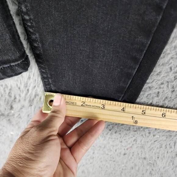 HT Denim Jeans Womens 5 Black Stretch Hi Rise Super Skinny - Picture 8 of 12